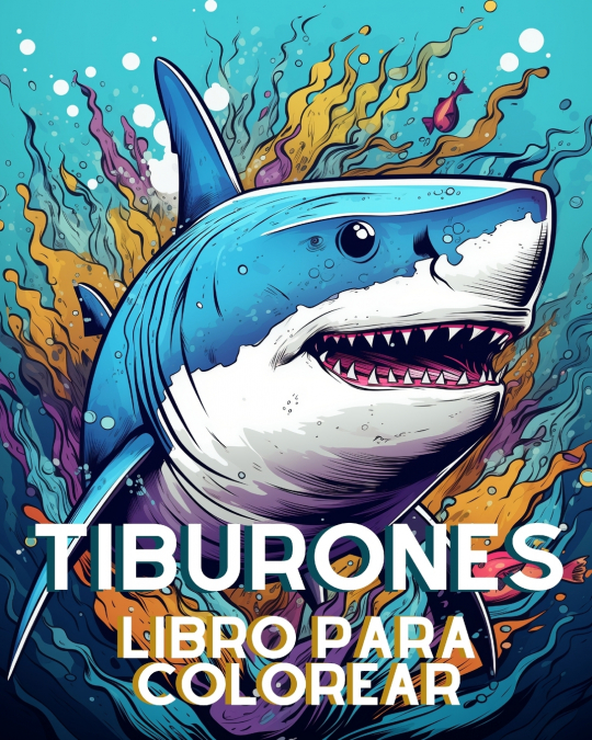 Libro para Colorear de Tiburones para Adultos