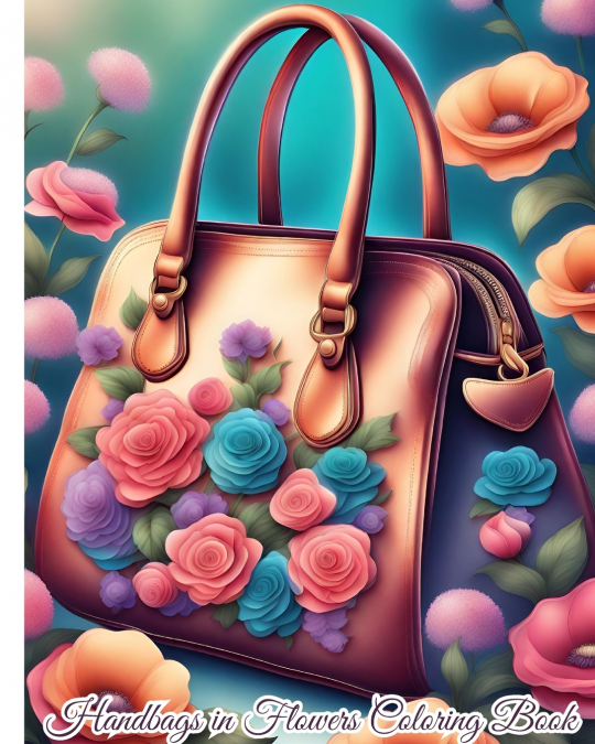 Handbags in Flowers Coloring Book For Girls