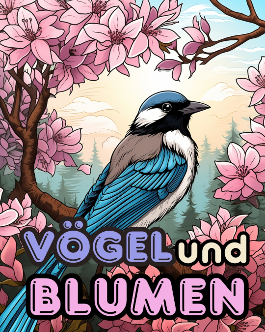 Vögel und Blumen Malbuch vol. 2