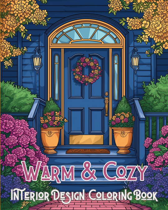 Warm and Cozy Interior Design Coloring Book