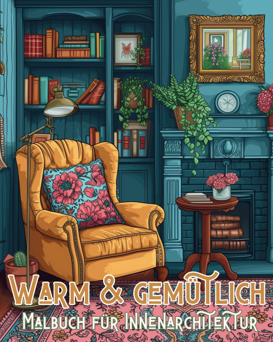 Warm and gemütlich Malbuch für Innenarchitektur