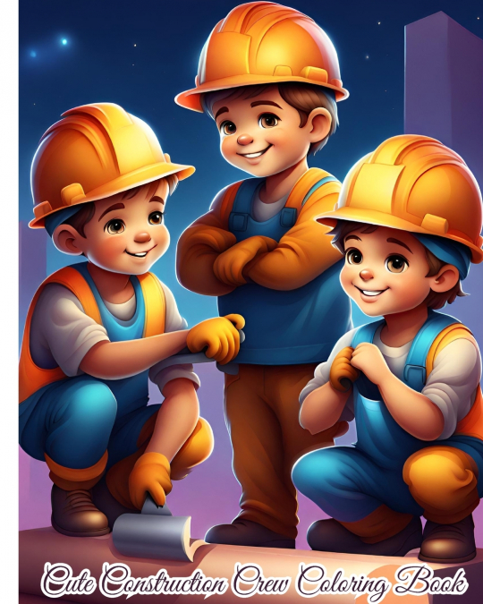 Cute Construction Crew Coloring Book