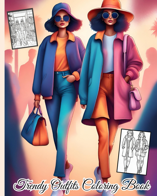 Trendy Outfits Coloring Book