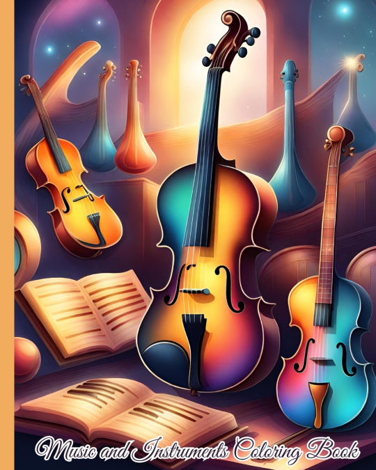 Music and Instruments Coloring Book