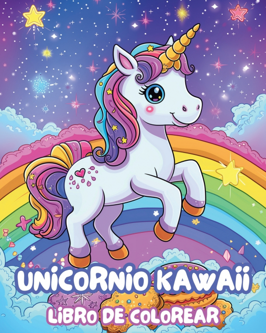 Unicornio Kawaii - Libro de Colorear