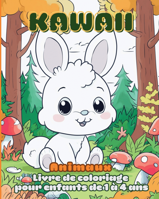 Kawaii Animaux - Livre de coloriage pour enfants de 1 a 4 ans