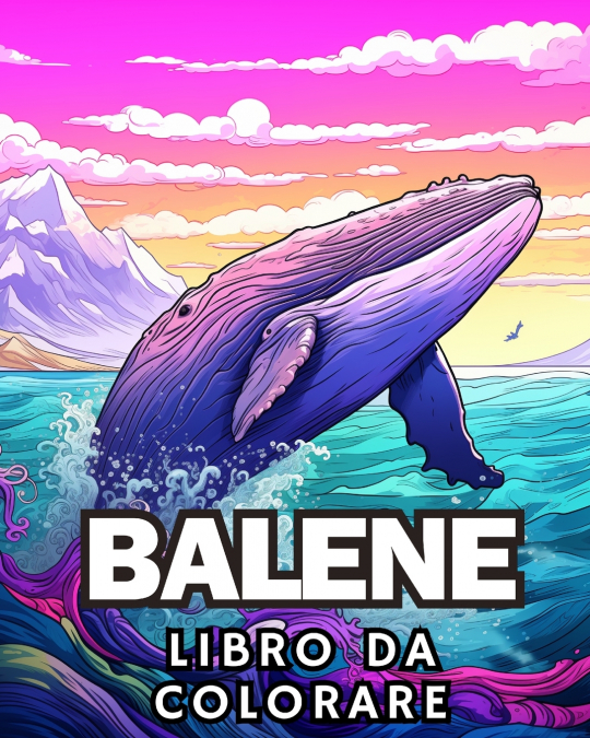 Libro da Colorare sulle Balene