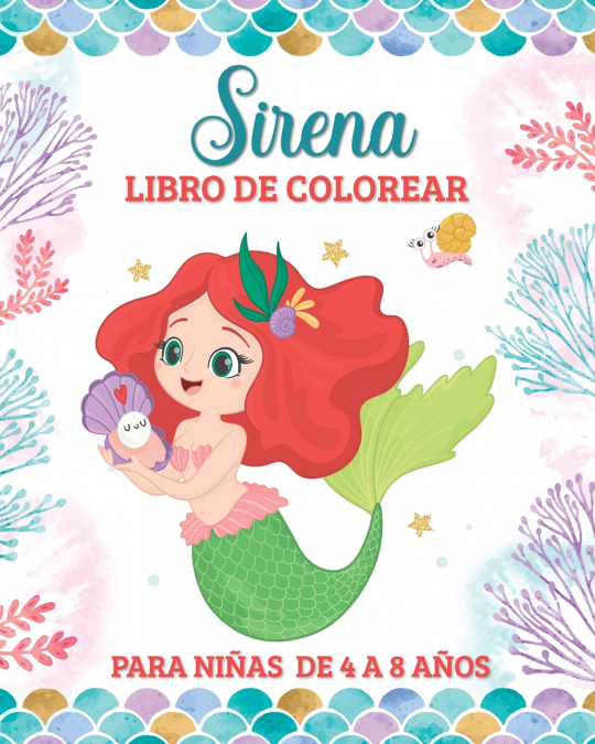 Sirena Libro de Colorear para Niñas de 4 a 8 años