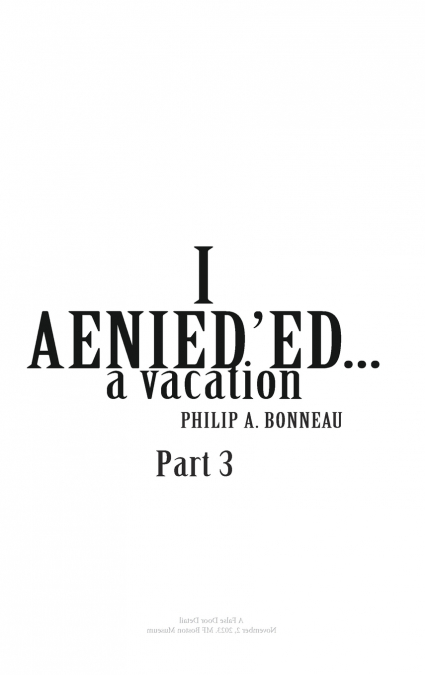 I AENIED’ED a vacation (Part 3)