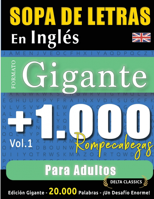 SOPA DE LETRAS EN INGLÉS FORMATO GIGANTE
