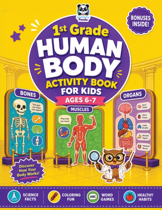 1st Grade Human Body Activity Book for Kids Ages 6-7