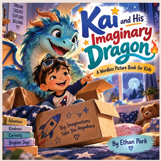 Kai and His Imaginary Dragon A Wordless Picture Book for Kids