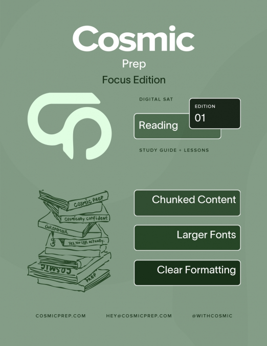 Cosmic Prep Digital SAT Reading Guide Focus Edition