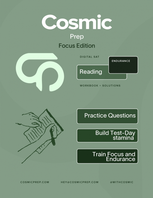 Cosmic Prep Digital SAT Reading Bonus Book Endurance Edition