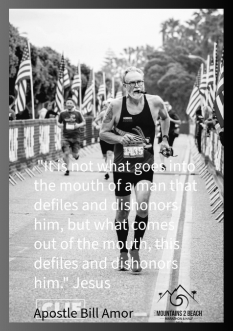 ’It is not what goes into the mouth of a man that defiles and dishonors him, but what comes out of the mouth, this defiles and dishonors him’