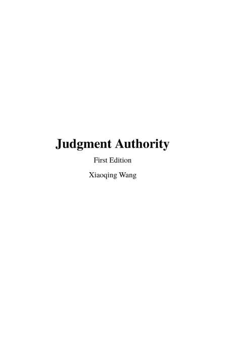 Judgment Authority